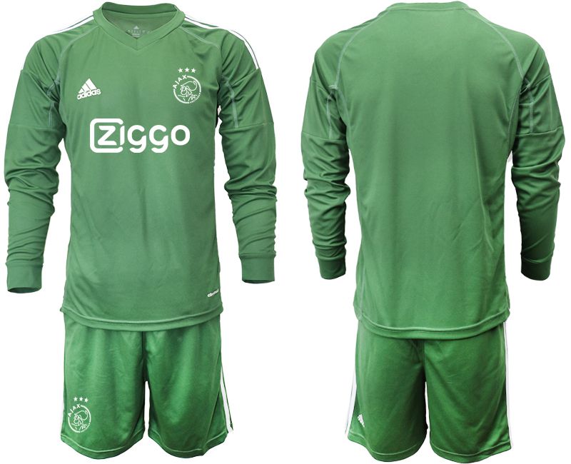 Men 2020-2021 club ajax army green long sleeve goalkeeper Soccer Jerseys